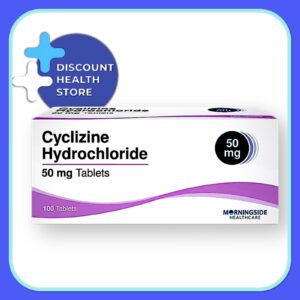 Cyclizine 50mg Antisickness for Nausea / Vertigo - 100 Tablet - Brand May Vary
