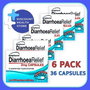 Diarrhoea Relief 2mg Capsules Rapid Effect LOPERAMIDE HYDROCHLORIDE - 36 Capsules