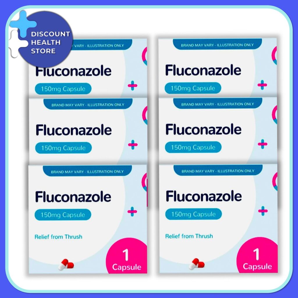 6 x Oral Fluconazole 150mg Thrush Capsule Yeast Infection Antifungal Vaginal