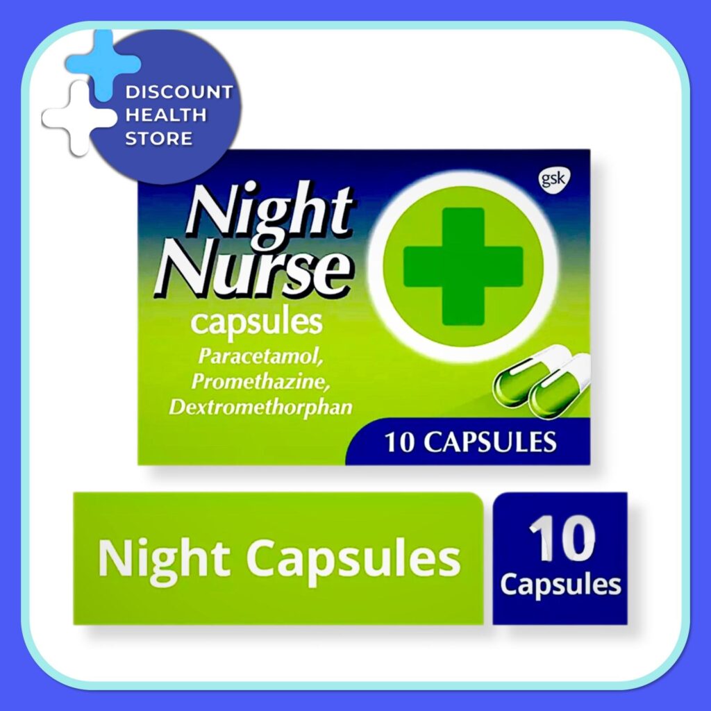 Night Nurse Cold & Flu Capsules x 10 | Relieves Cough, Aches & Pains, Runny Nose