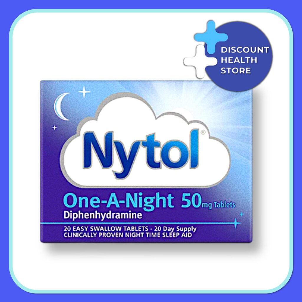 Nytol Tablets One-A-Night 50mg - Sleep Aid - 50mg - 20 Tablets - Clinical Proven