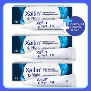 Xailin Night Lubricating Eye Ointment Tube 5g - For Vison Health - 3 PACK